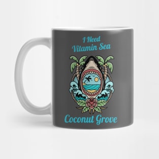 I Need Vitamin Sea Coconut Grove Shark Mug